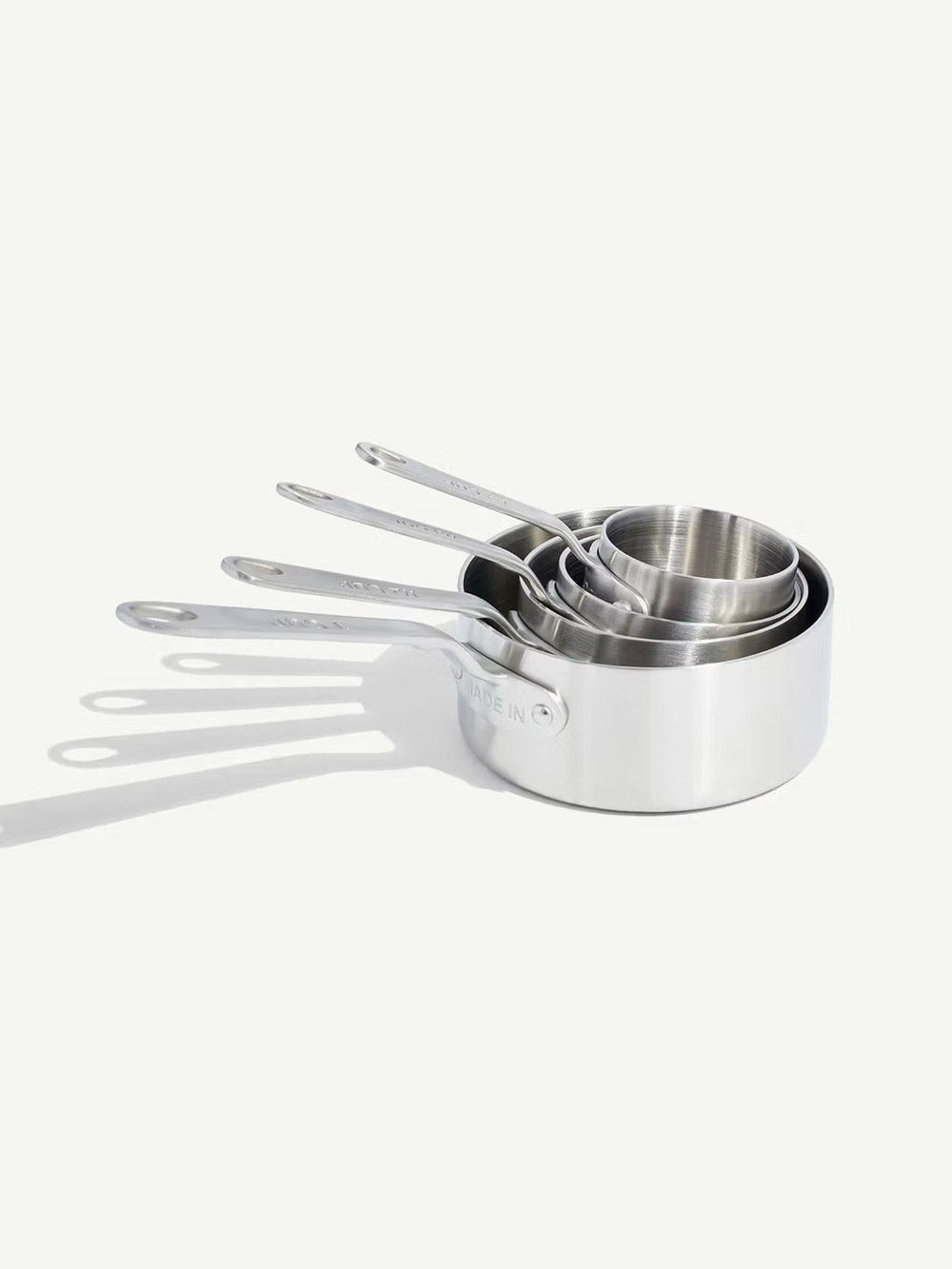 NWT Made In Stainless Steel Measuring Cup Set